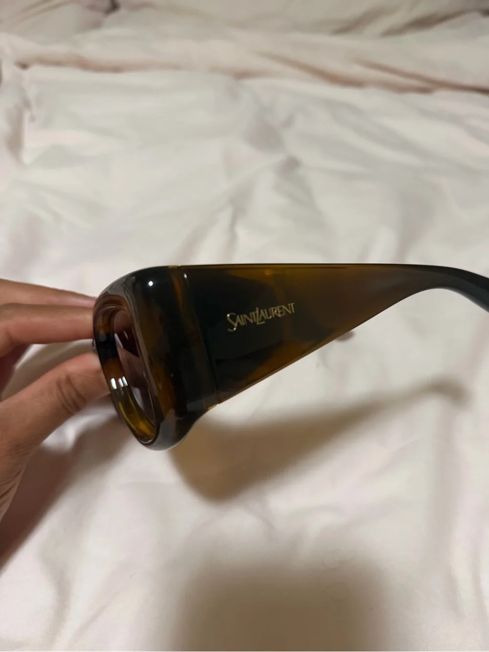 Suarez Olive Brown Cat-Eye Sunglasses